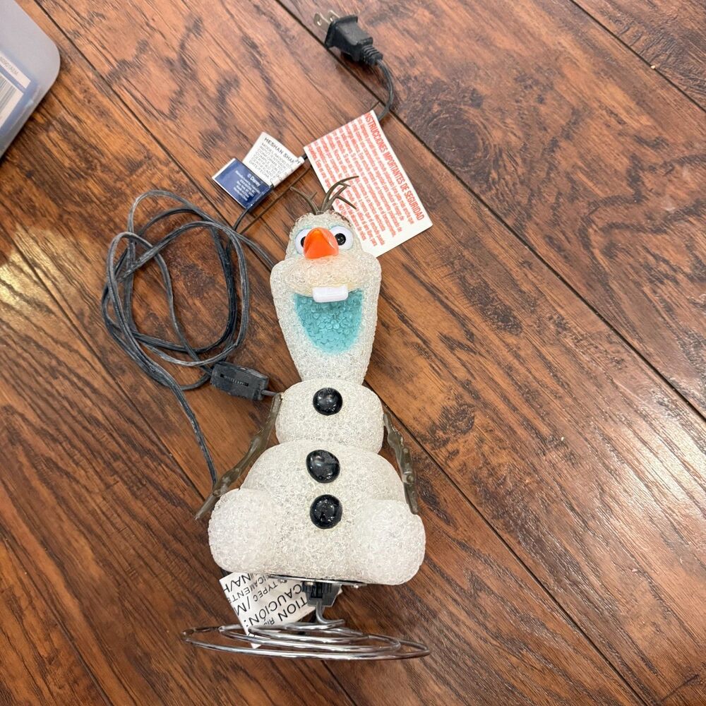 Untested, Disney Frozen OLAF Snowman EVA Night Light Plug In On Off Switch